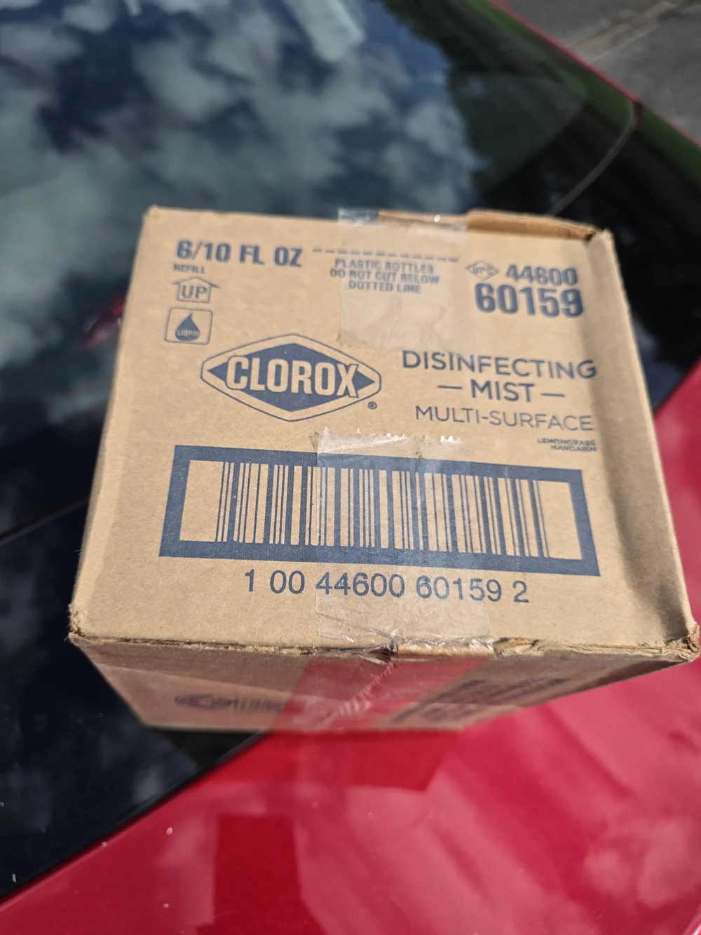 Clorox Brown Cardboard Pack with Blue Print